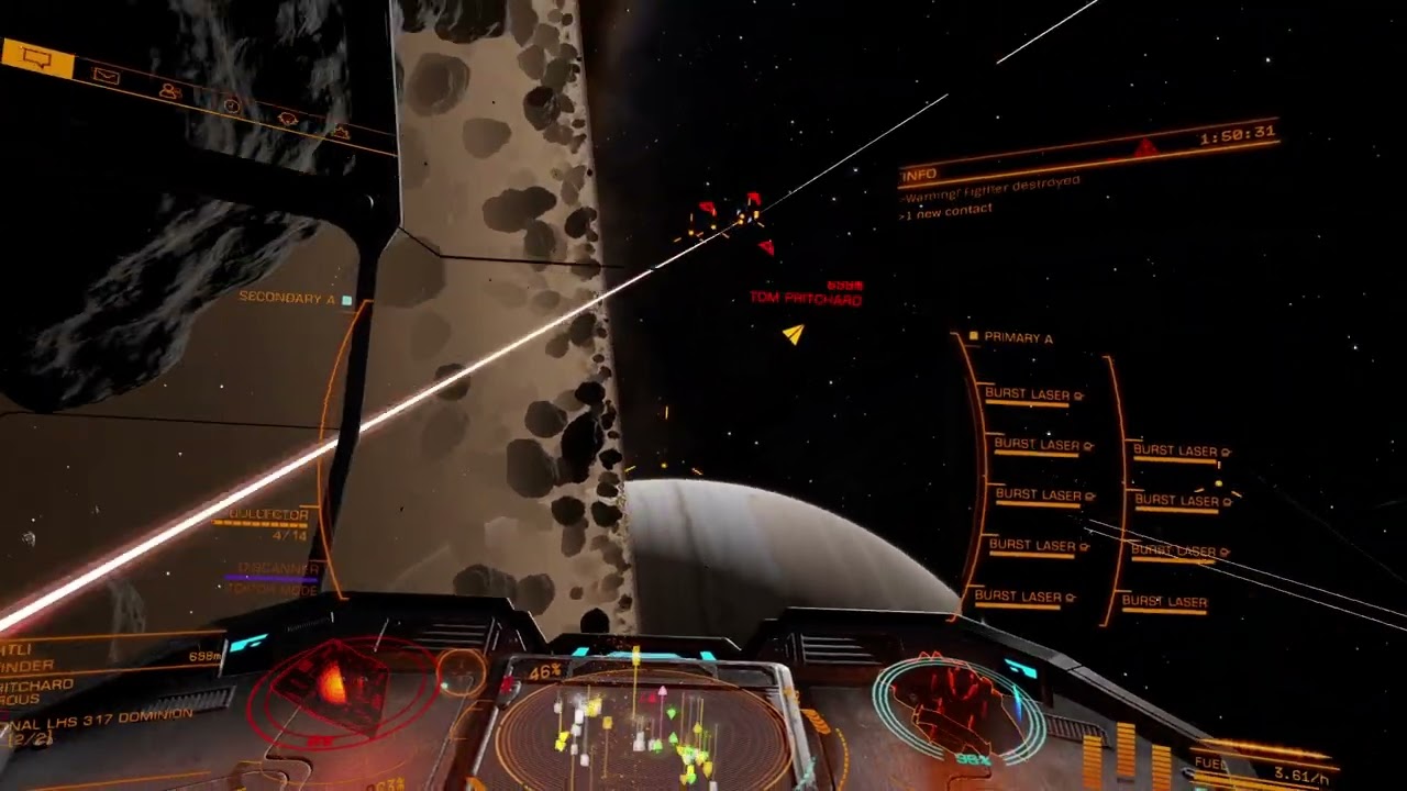 Elite Dangerous Type10 Defender Turreted Focused Bursts Lasers