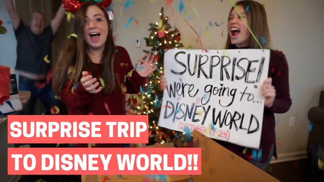 SURPRISE DISNEY WORLD TRIP!!! (she cries😭😭)