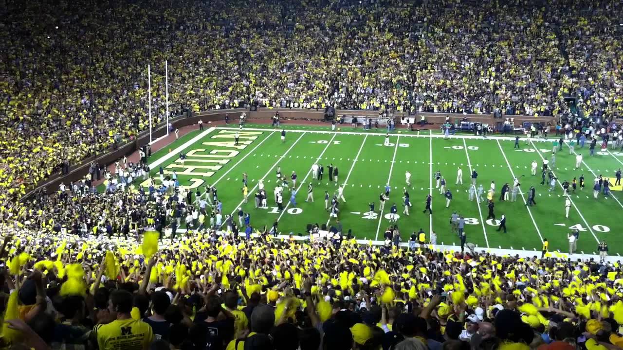 Michigan Winning Touchdown Over Notre Dame And Postgame Celebration