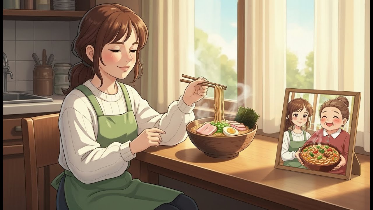 Preparing Grandma’s Simple Noodle Recipe from Memory | Cozy Ghibli-Style Cooking
