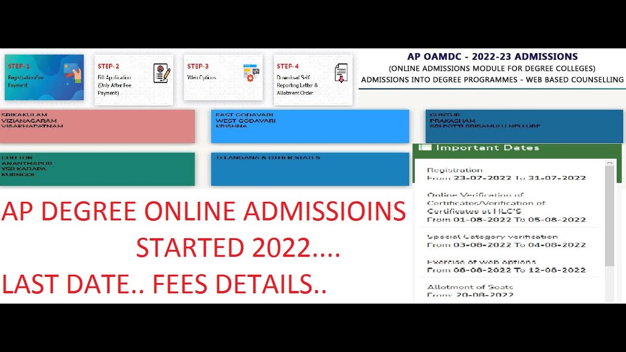 #DEGREEONLINE ADMISSIONS OPENED 2022 AP DEGREE ONLINE ADMISSIONS STARTED 2022 DEGREE APPLICATION2022
