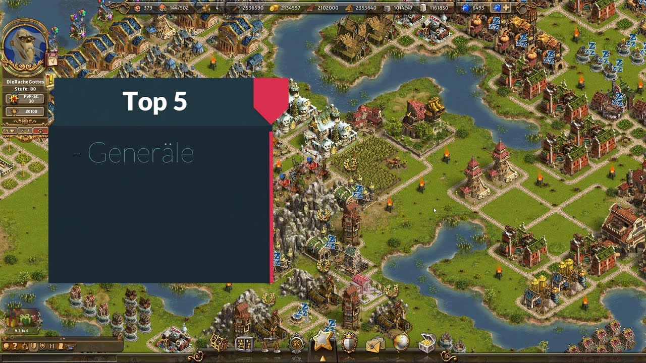 DSO - Top 5: Generäle in Siedler Online