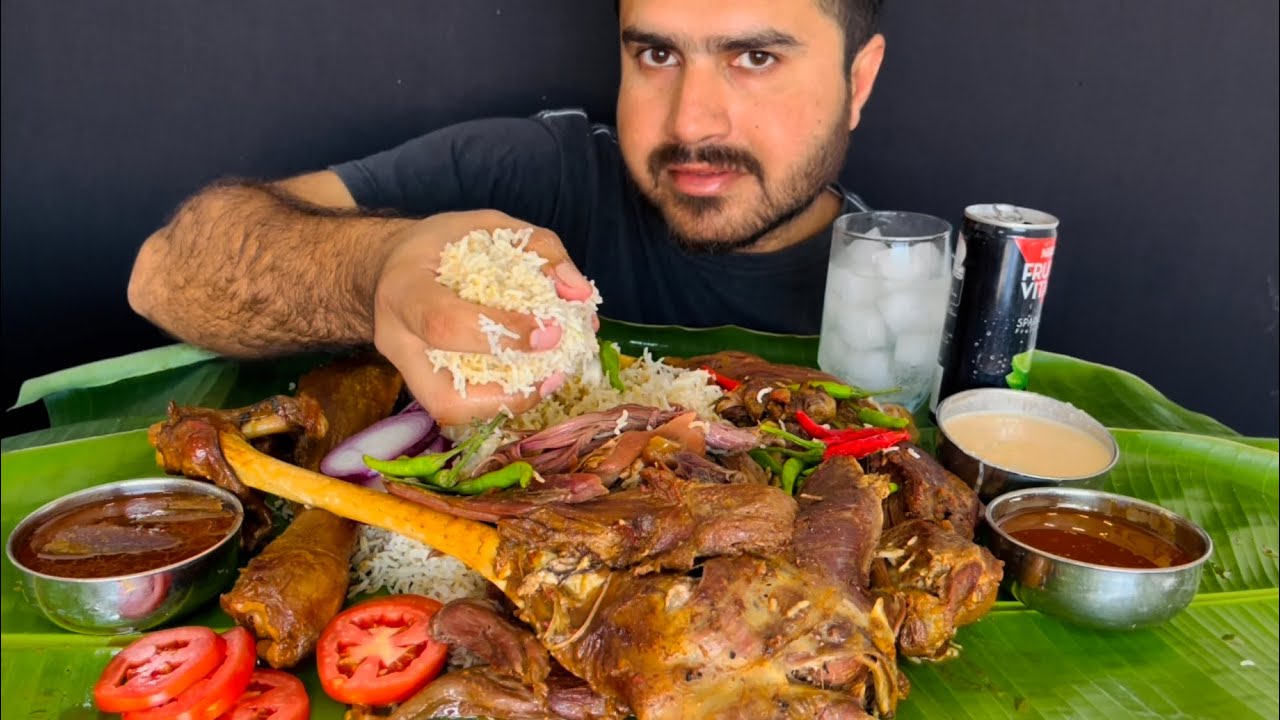 ASMR EATING SPICY MUTTON LEG CURRY+WHITE RICE || REAL MUKBANG(NO TALKING)