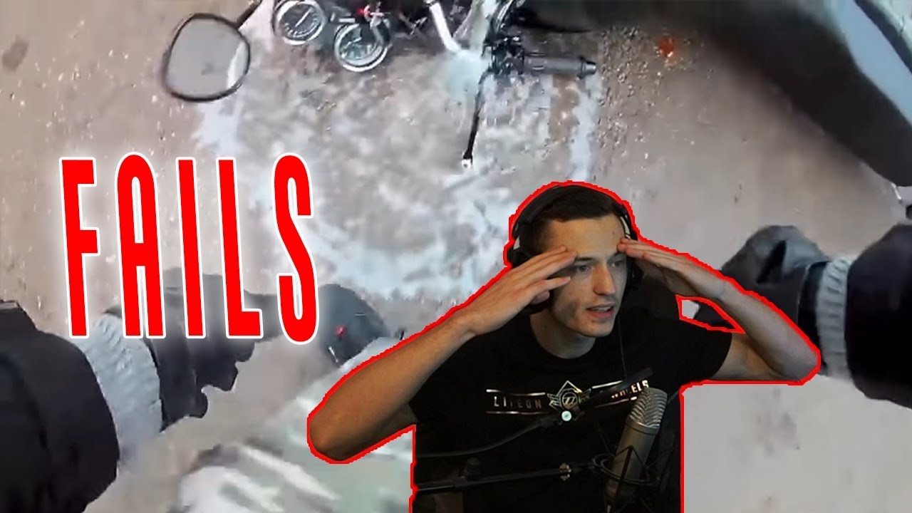 Sein Motorrad l&auml;uft aus! Krasse Motorrad Fails 2017! | Reaktion