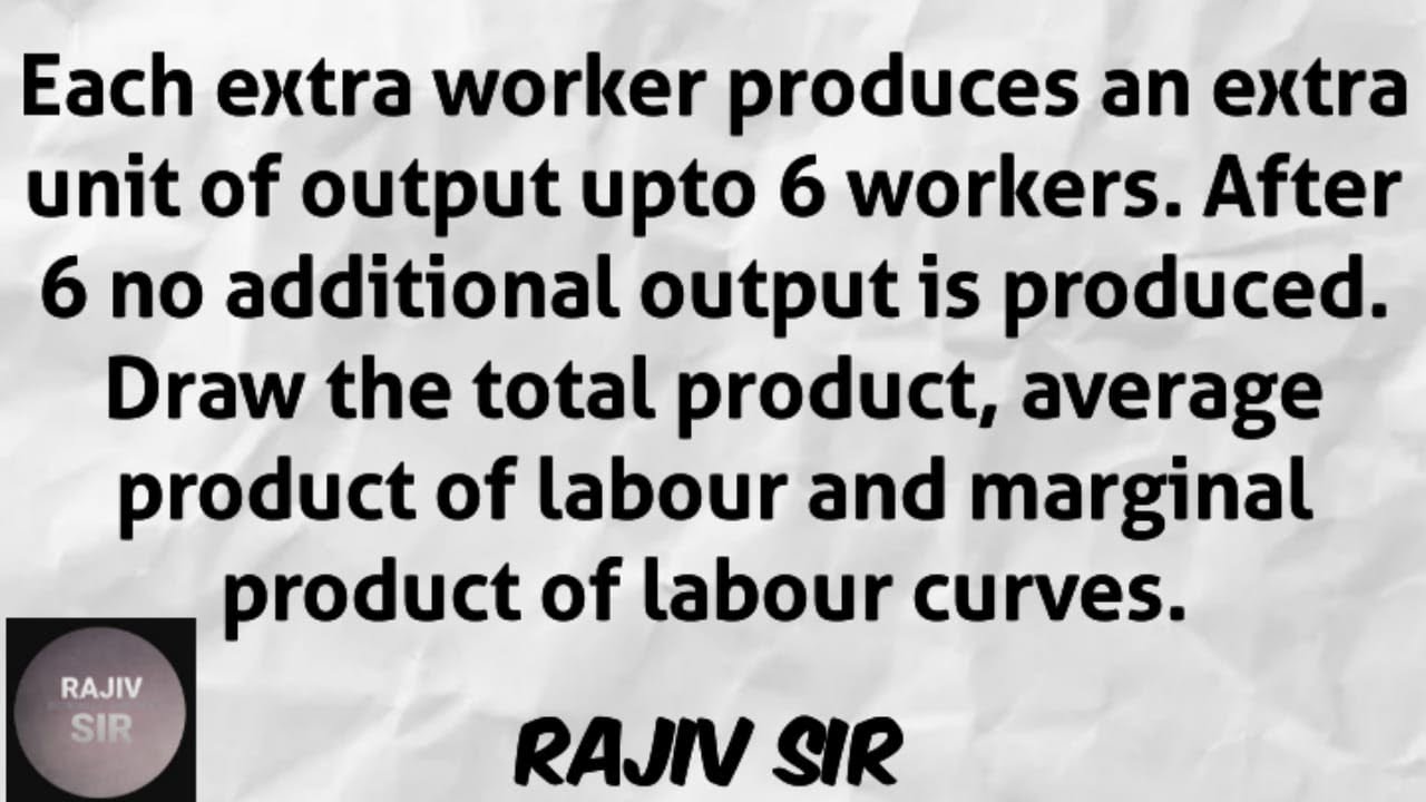 Draw the total product, average product of labour and marginal product of labour curves.