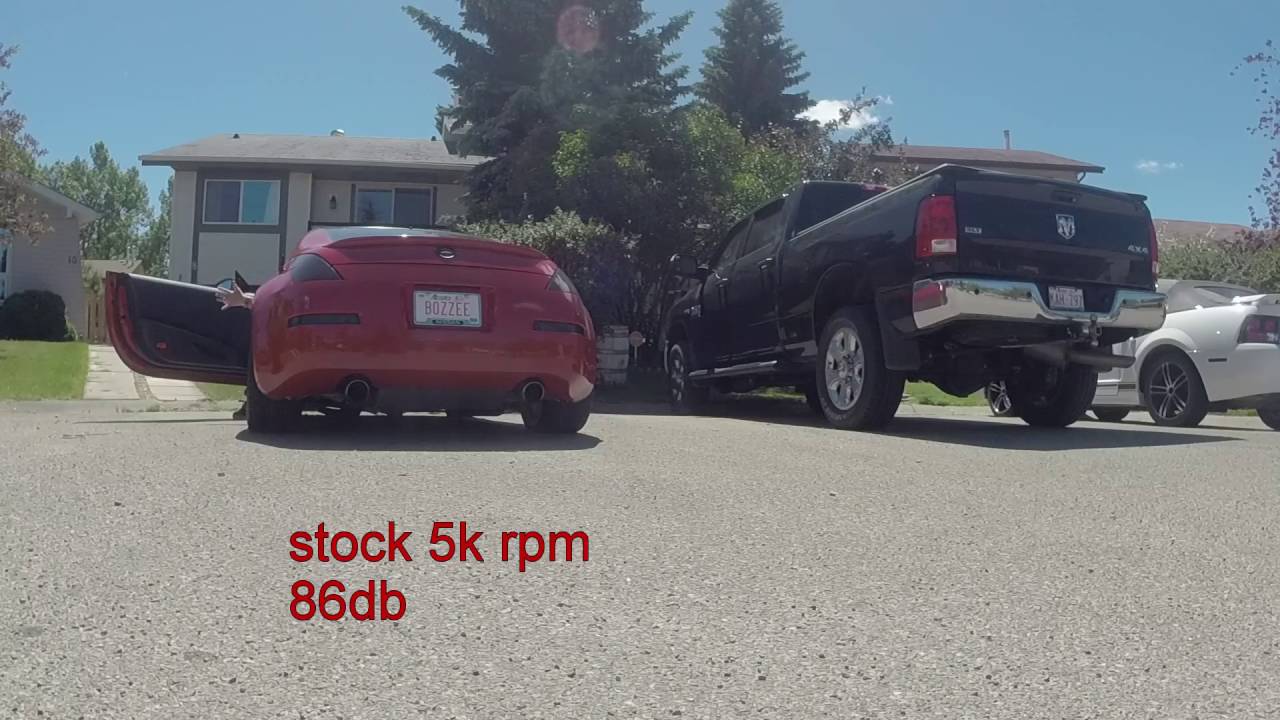 350z fast intentions resonated test pipes vs oem cat sound comparision