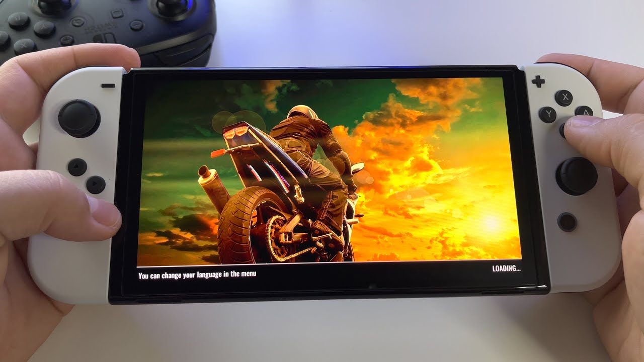 Moto Rush GT - REVIEW | Switch OLED handheld gameplay