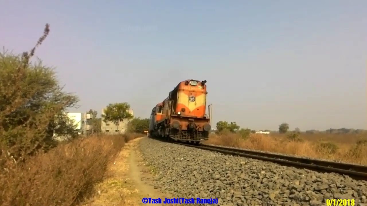 At MPS 17640/Akola - Kacheguda InterCity Express with KZJ WDM-3A,after departing Akola Jn