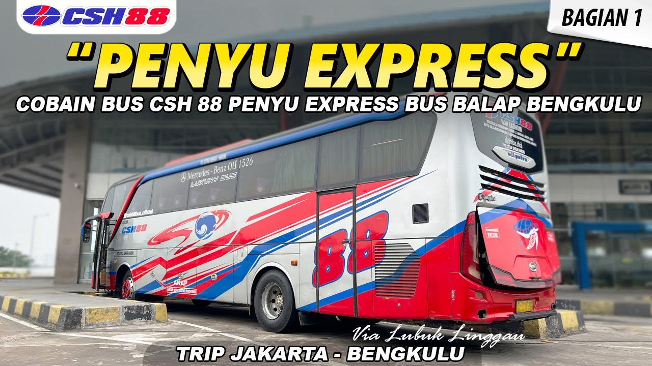 COBAIN BUS CSH 88 PENYU EXPRESS BUS BALAP BENGKULU I TRIP CSH 88 JAKARTA - BENGKULU (1/5)