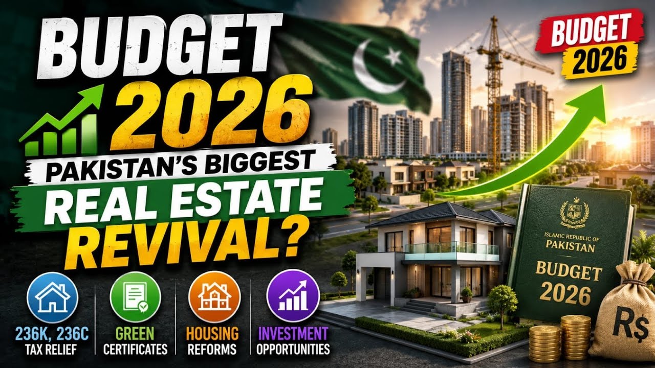 Budget 2026: Pakistans Biggest Real Estate Revival | 236K, 236C, Green Certificate & Housing Reforms