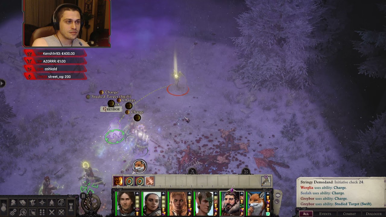 Pathfinder: WotR - Stringy Demodand Boss Fight - Hard Difficulty - Lost Chapel map
