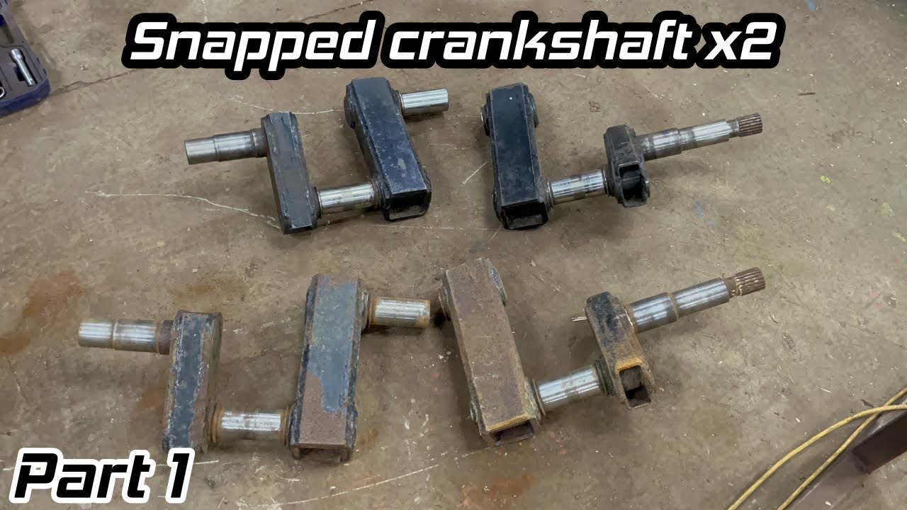 Repairing New Holland baler snapped crankshafts. Part 1