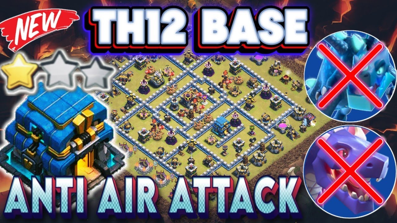TOP-05 OP TH12 WAR, TROPHY AND CWL BASE WITH COPY LINKS ||TH12 ANTI AIR ATTACK|| TH12 BEST BASE 2025