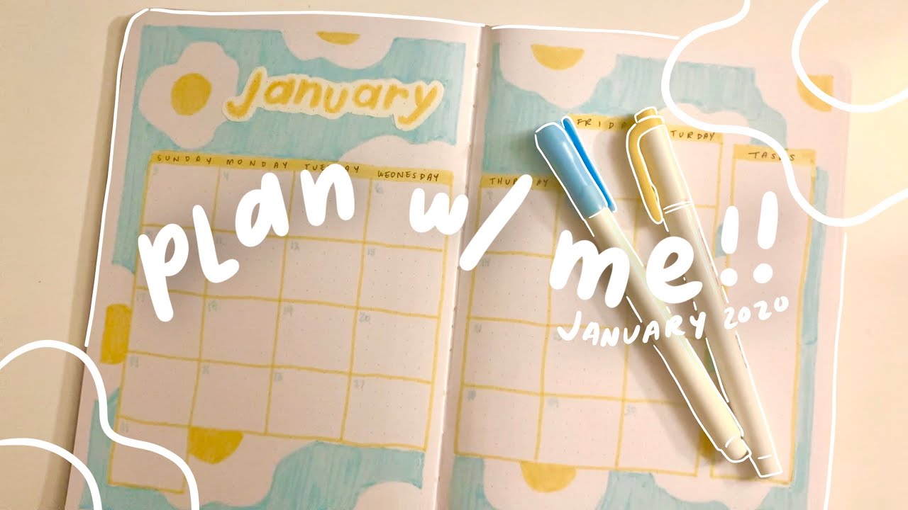 plan with me - january 2021 bullet journal setup 🍳
