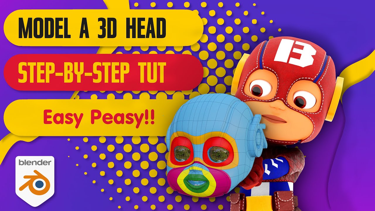 Blender Complete Character Tutorial - Part 2 - Modeling the face and head