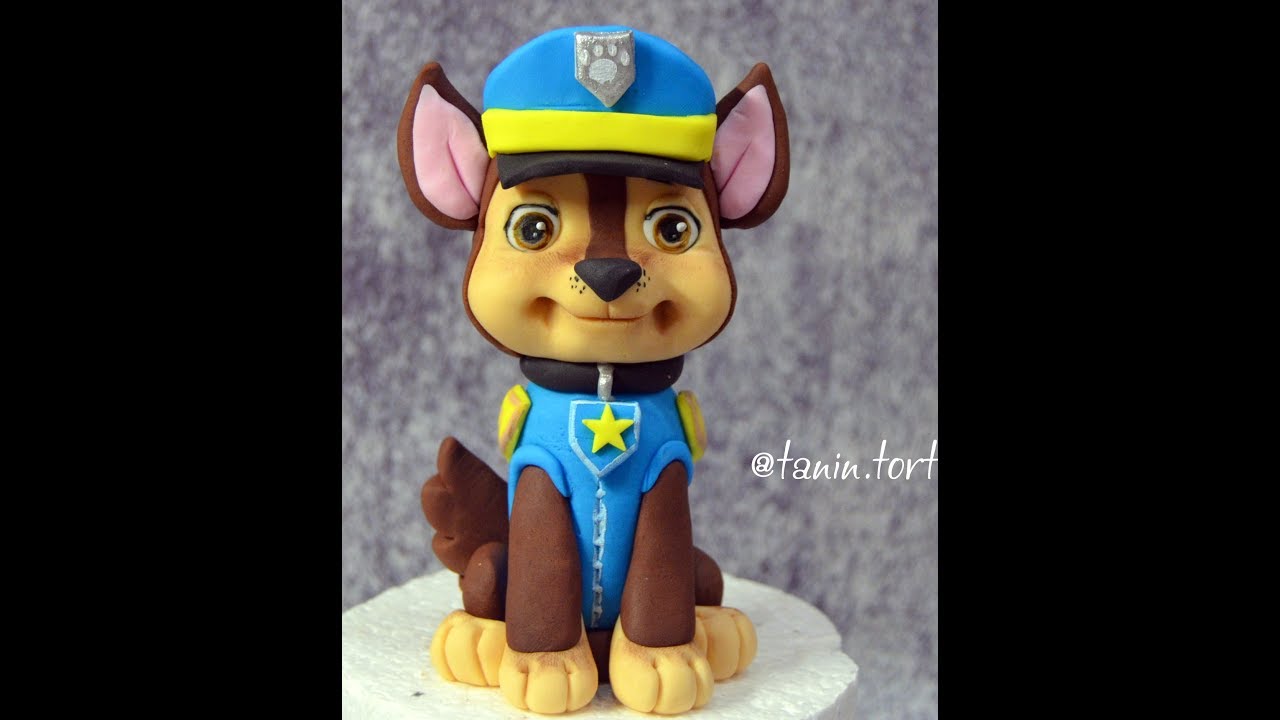 Гонщик из мастики/ CHASE PAW PATROL Cake Topper . герои из мастики м/ф 