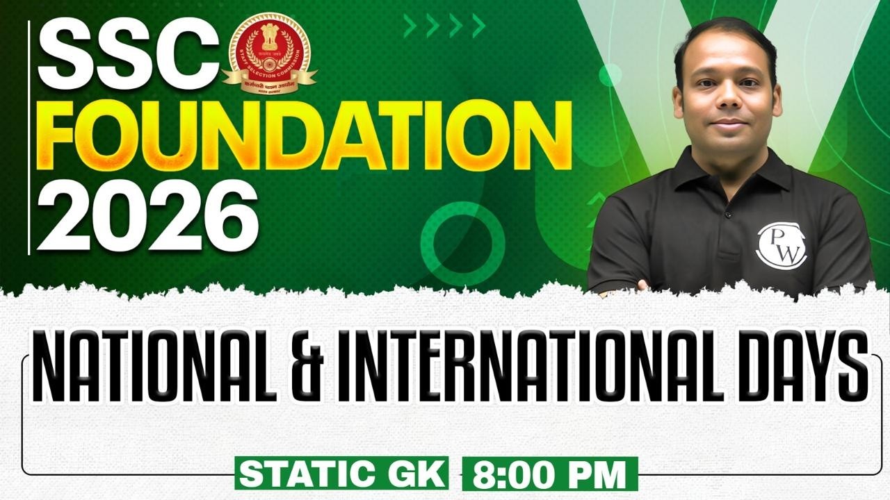 SSC GK GS Classes 2026 | National and International Days | Important Days | by Aditya Sir