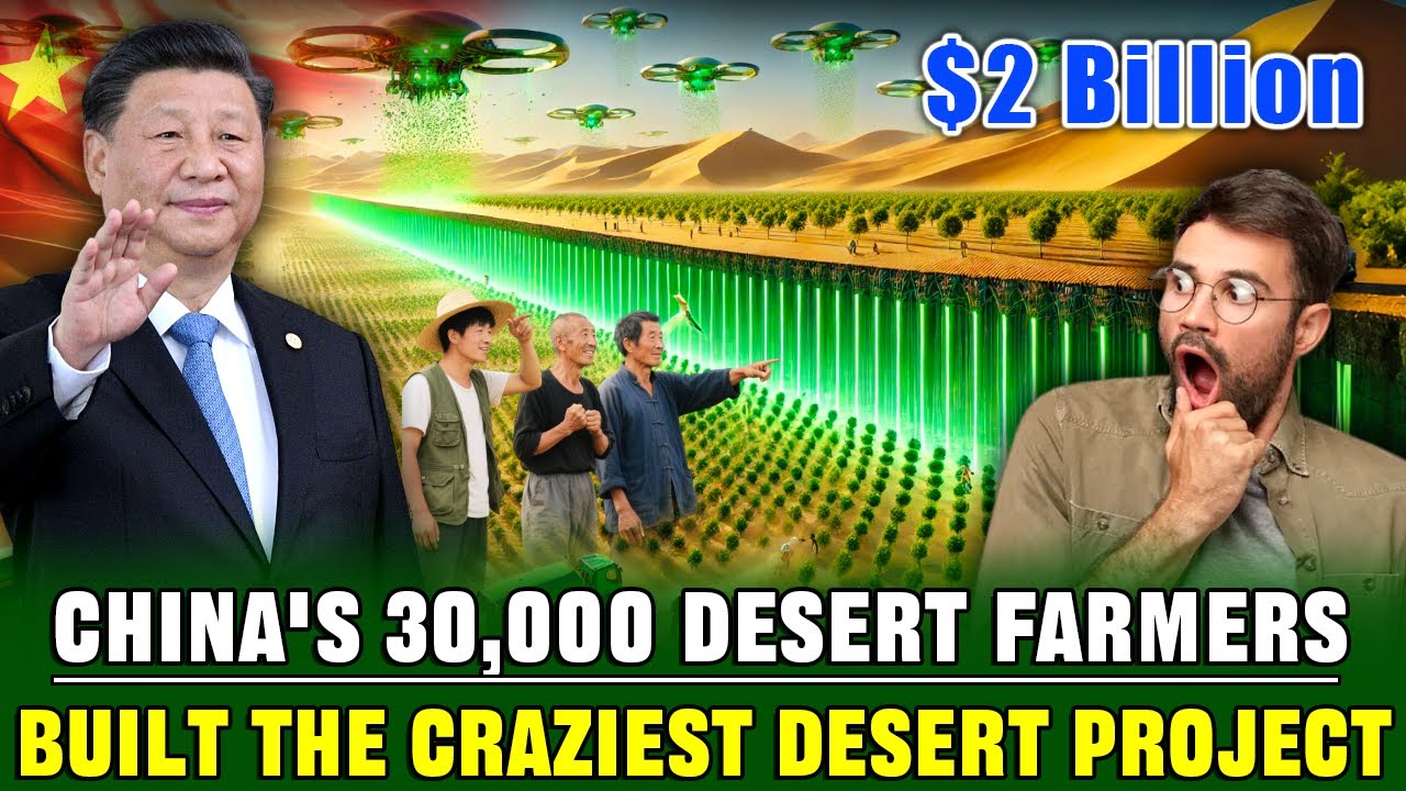 China's 30,000 Farmers Build Green Great Wall to Enclose the Entire Desert — This Shocked Everyone!