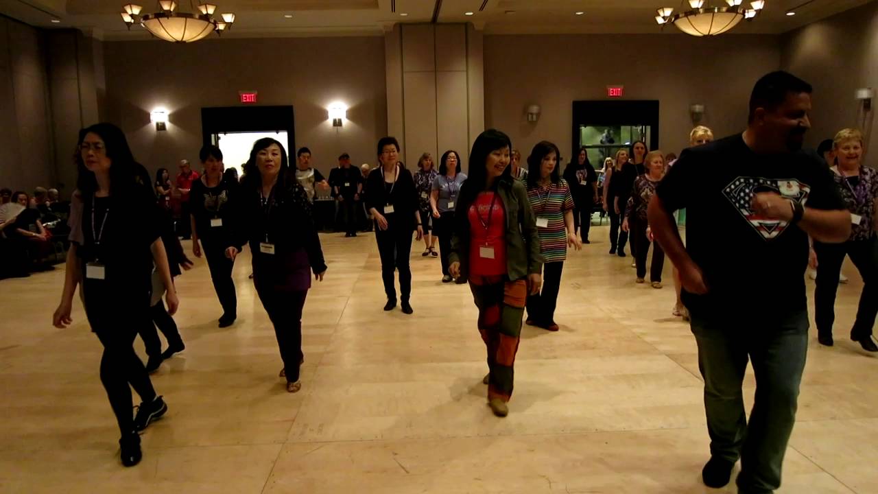 Uma Thurman ~ Derek Steele ~ Line Dance @ 2016 Celebrate Dance Sat party