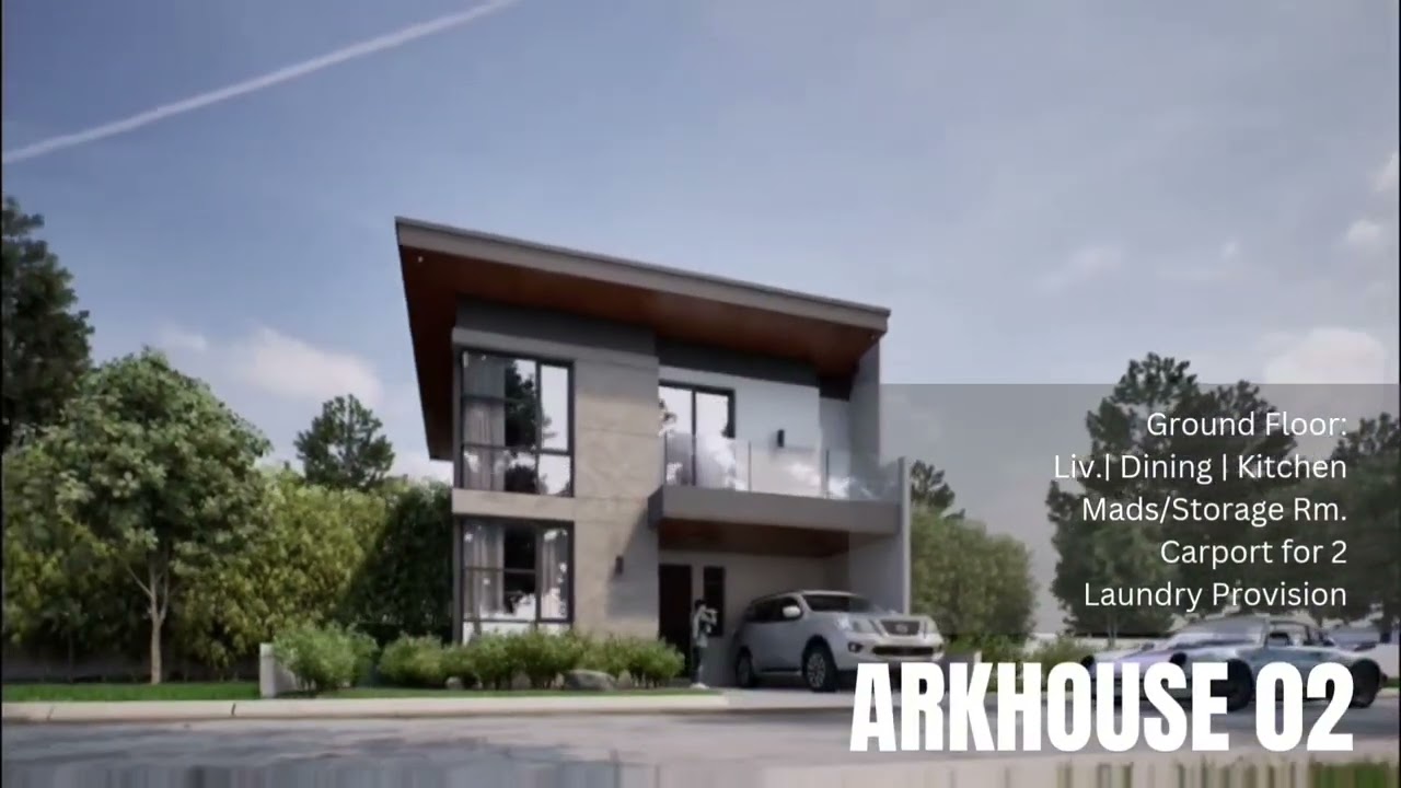 A 110sq.m. model  house in a 10m. x 12m. lot.