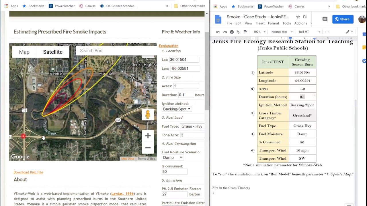 Smoke in the Cross Timbers - VSmoke-Web Demonstration