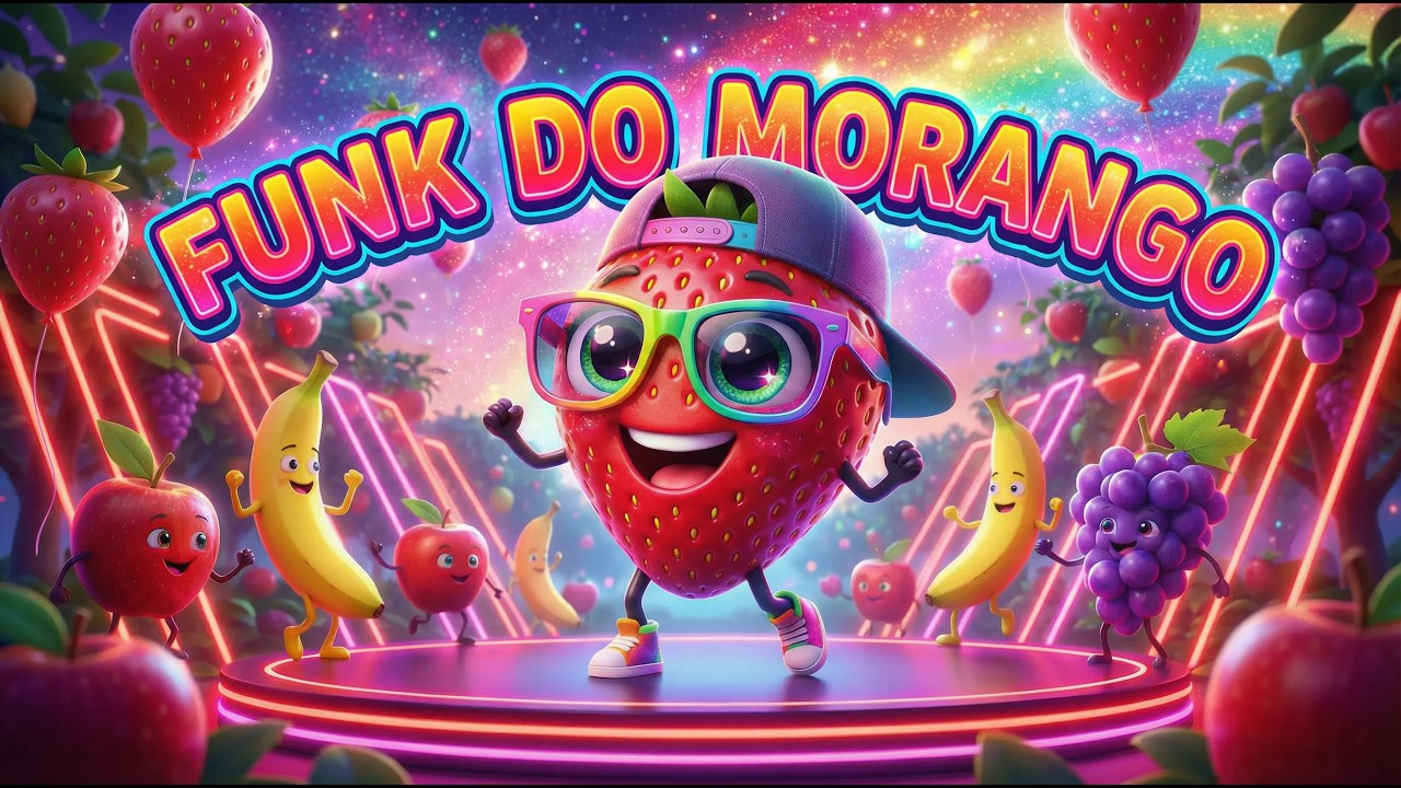 🍓 FUNK DO MORANGO | Música Infantil | (Video Clip Oficial)