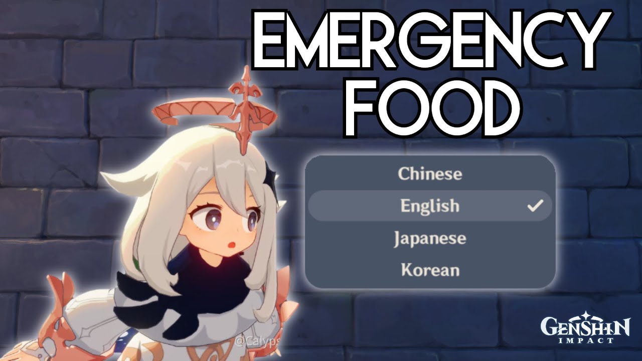 Paimon EMERGENCY FOOD! (English, Chinese, Japanese and Korean) - Genshin Impact