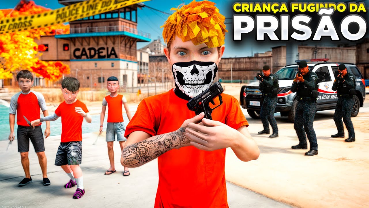 CRIAN&Ccedil;A TENTA ESCAPAR DA PRIS&Atilde;O DE SEGURAN&Ccedil;A M&Aacute;XIMA! IMPOSS&Iacute;VEL?😱 (GTA 5)