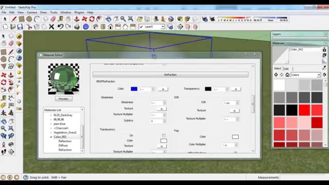 5_ refraction .. vray sketchup ... كورس فيراى اسكتش اب