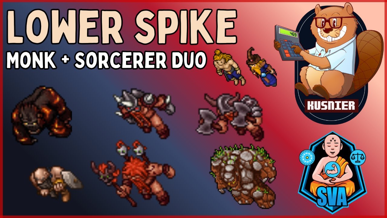 Lower Spike | Monk + Sorcerer Duo Showcase | Level 150+ | Tibia