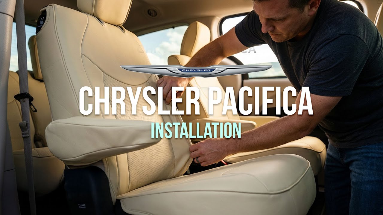 Установка чехлов на сиденья Chrysler Pacifica 2017&ndash;2024 | Простая индивидуальная подгонка