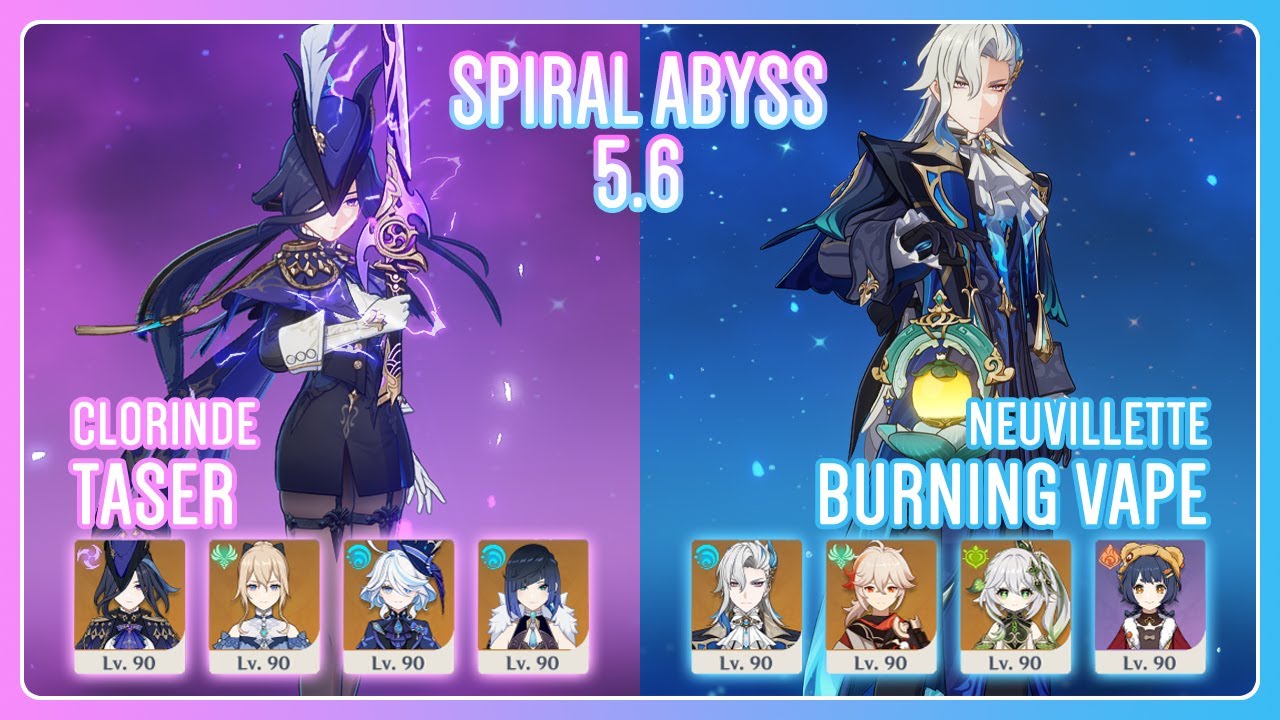 C0 Clorinde Taser & C0 Neuvillette Burning Vape | Spiral Abyss 5.6 | Genshin Impact