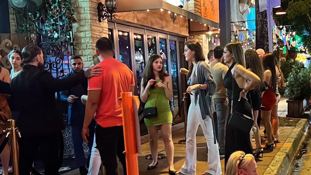 Walking Alone In Miami  “Little Havana” Neighborhood At Night