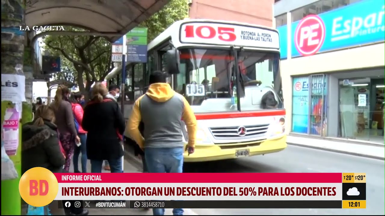 Viajes interurbanos: otorgan un 50% de descuento para docentes