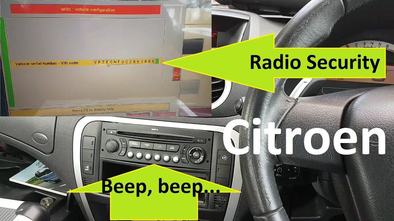 Citroen radio security active and beeping... how to program.