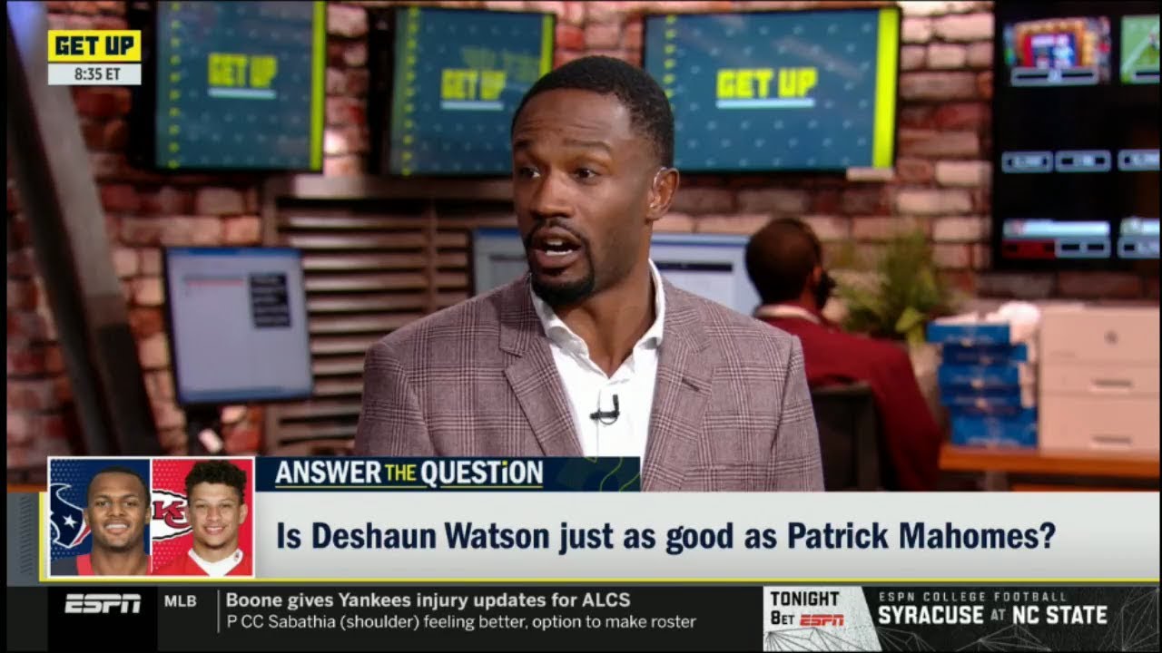 ESPN GET UP - Domonique Foxworth DEBATE: Is Deshaun Watson just as good as Patrick Mahomes?