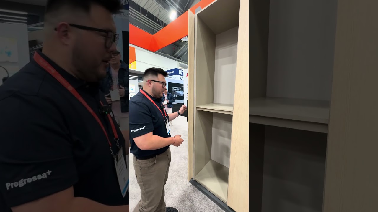 Salice Exedra Gravity: Hide full-height doors with smooth, silent motion 🔥 #cabinetry #hardware