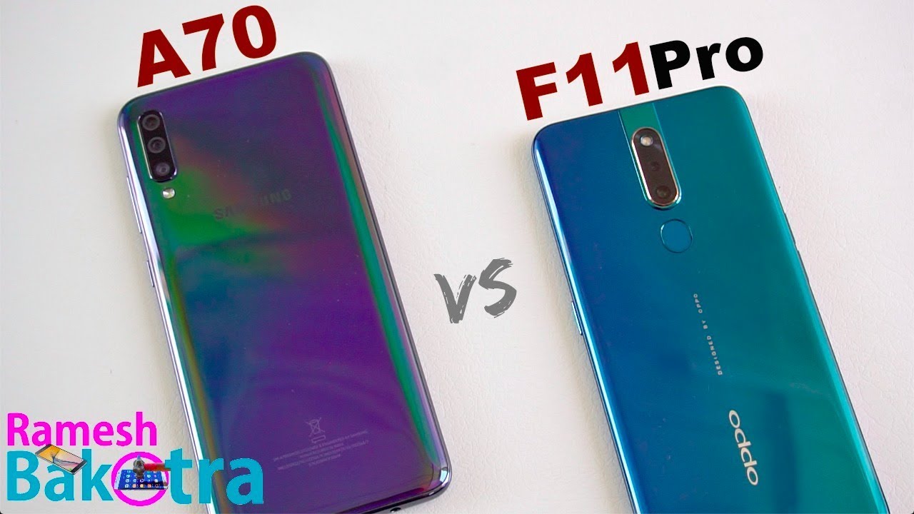 Samsung Galaxy A70 vs Oppo F11 Pro SpeedTest and Camera Comparison