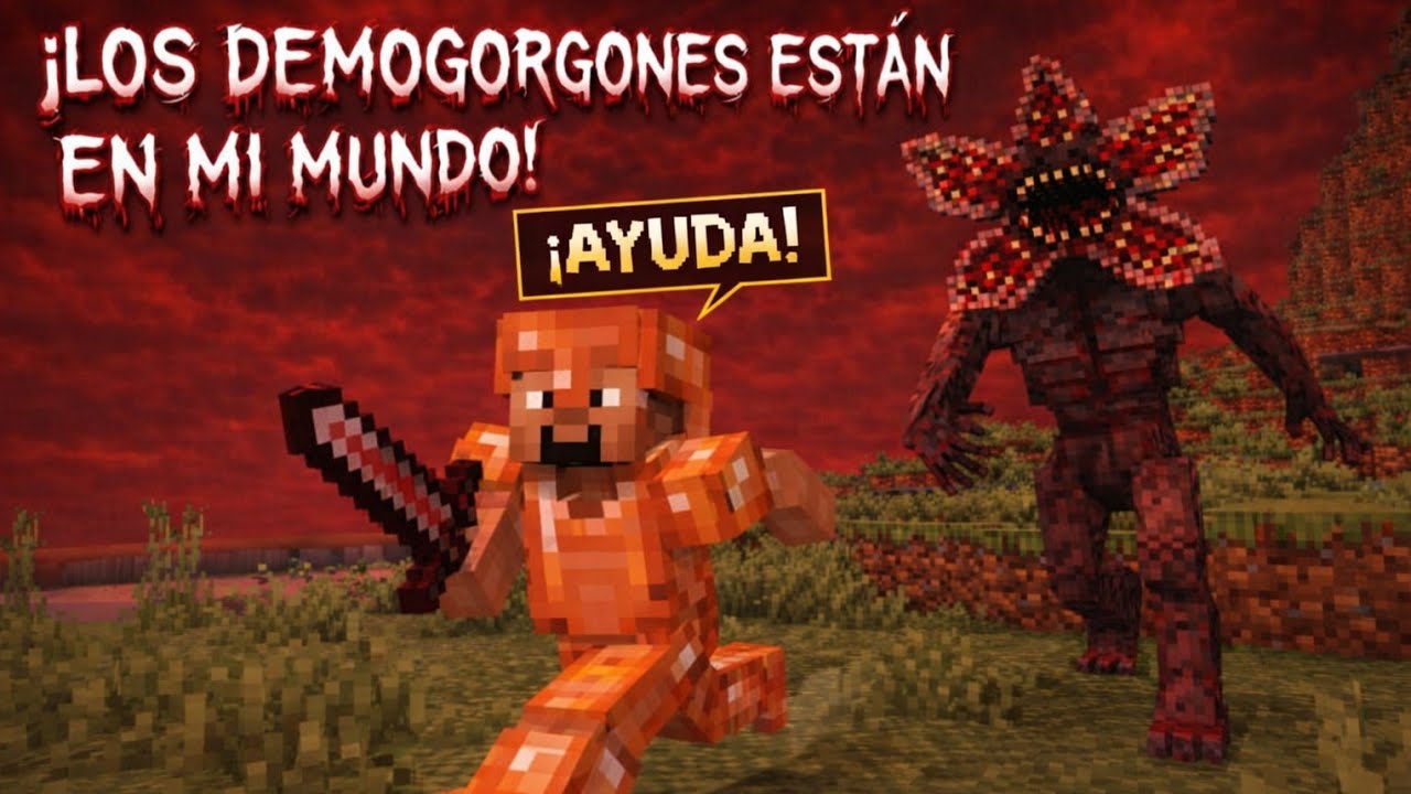 Los demogorgon invaden mi mundo de Minecraft podré sobrevivir y matar a uno 