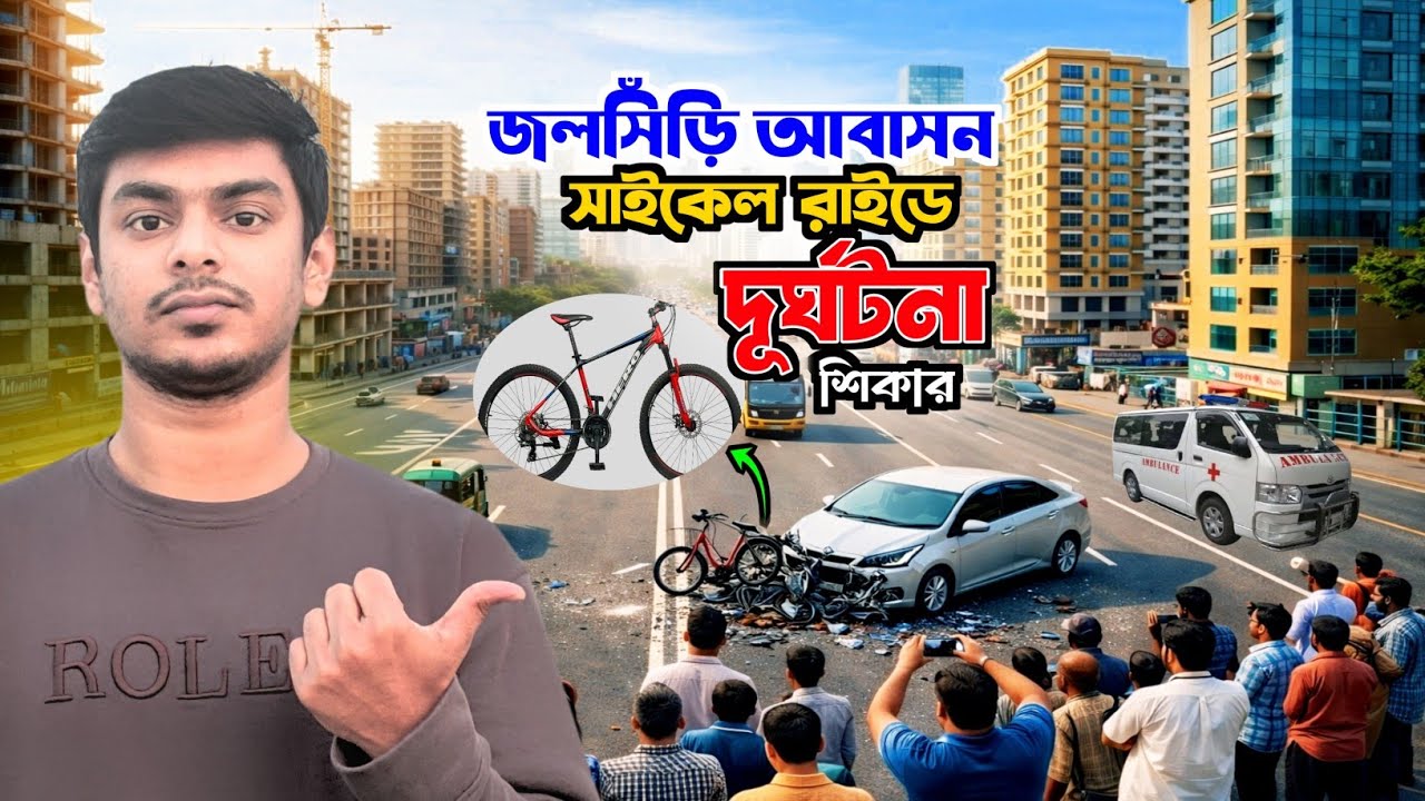 জলসিঁড়ি আবাসন- সাইকেল চালিয়ে বিপজ্জনক পরিস্থিতি | Jolshiri Abashon | Cycle ride | Amite Hasan |