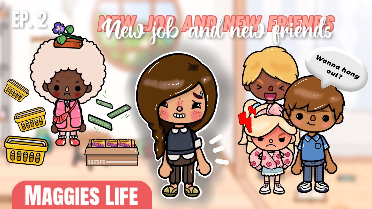 Getting a ⭐️job and boyfriend🫣?! | Maggies Life EP.2 | 🍂poor to rich☘️ #tocaboca