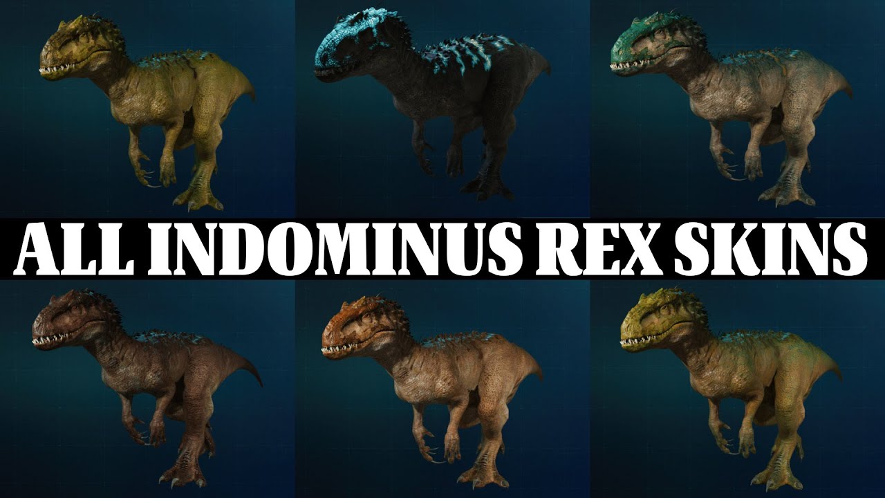 ALL INDOMINUS REX SKINS in Jurassic World Evolution 3 | 4K Showcase 🦖