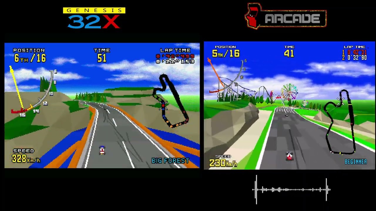 Virtua Racing Arcade vs Sega 32x