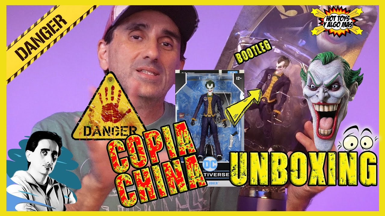 JOKER MCFarlane BOOTLEG (Copia China) Unboxing JOKER Arkam Asylum #mcfarlanetoys #joker