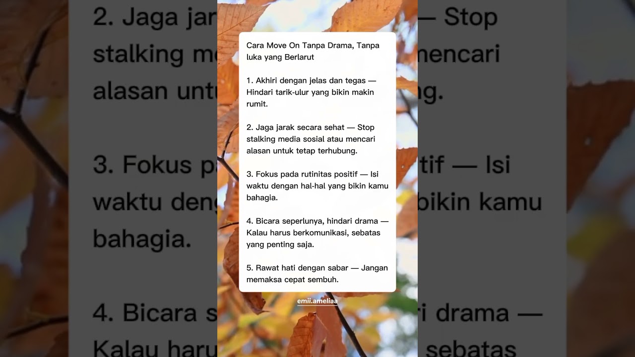 Cara move on tanpa drama #psychology #fouryou #quotes #emiiameliaa #motivation #quoteoftheday