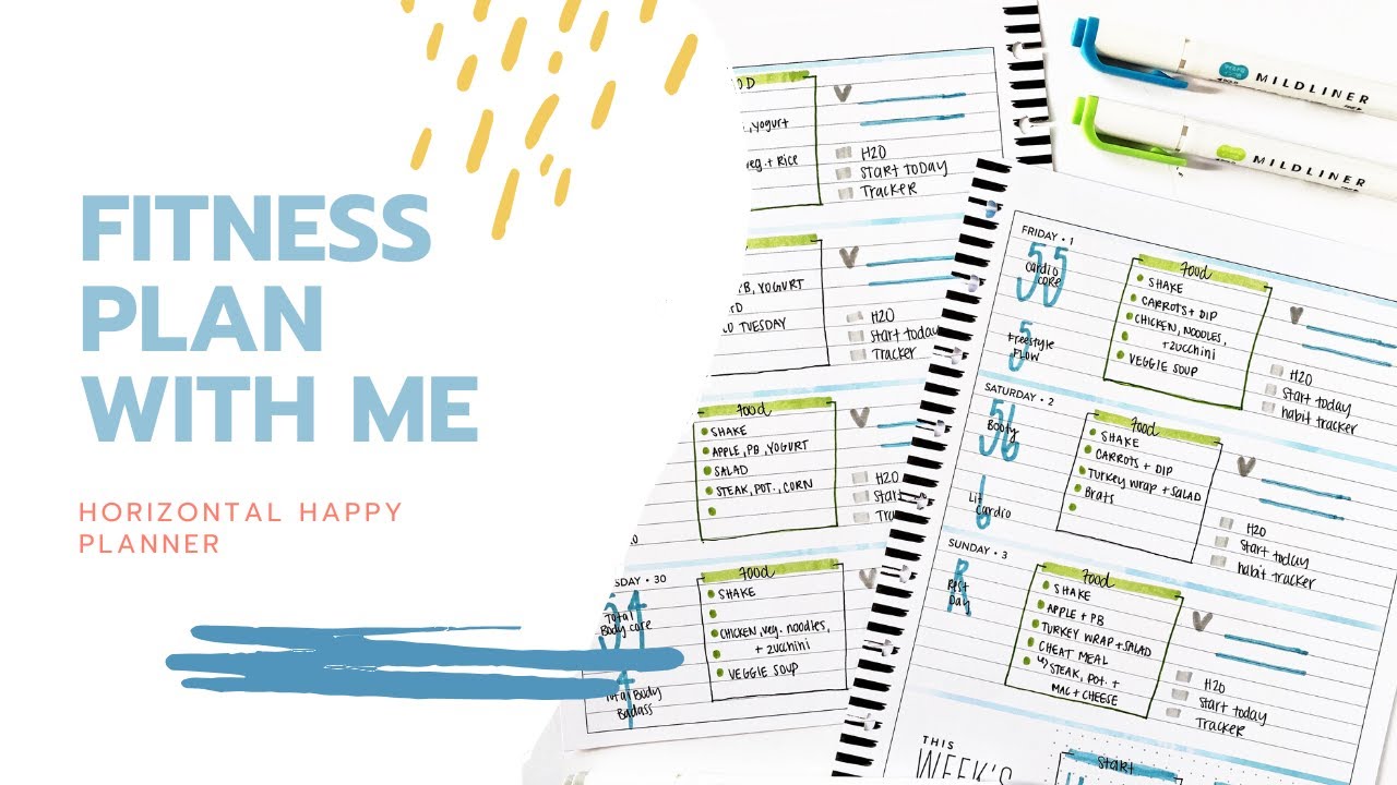 Fitness Plan With Me | Horizontal Happy Planner
