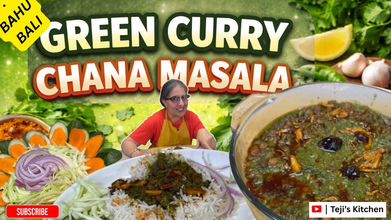 Green Curry Chana Masala 🌿| Healthy, Protein-Rich & Delicious 🌱|  Sehat Aur Swad se Bharpoon