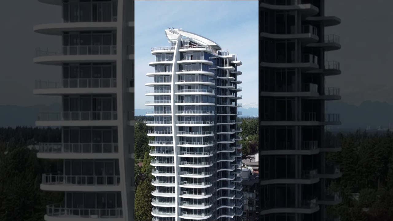 Scaling the South Face of Landmark at Foster & Martin with Drone, White Rock, BC ... NW Building