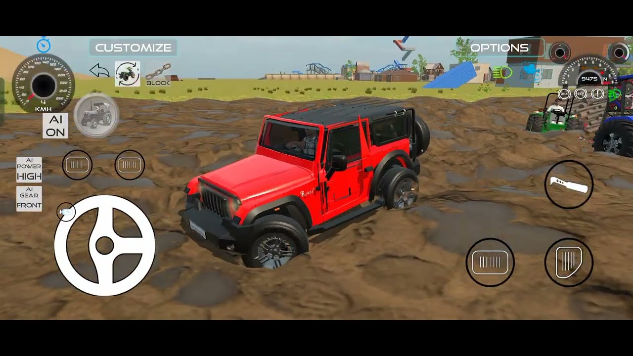Kichad mein tractor Ko fansa Diya uski khinchne ke liye दो-तीन gadi a gaye