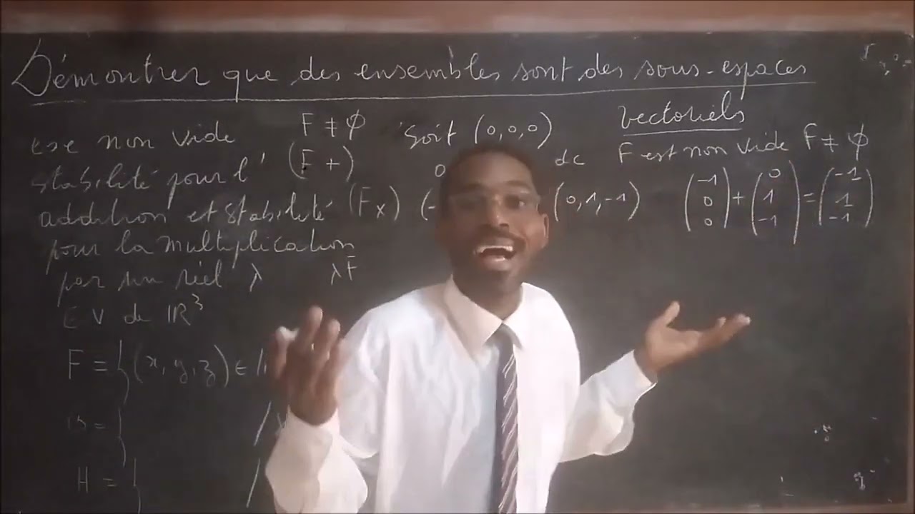 DÉMONTRER QUE DES ENSEMBLES SONT DES SOUS-ESPACES VECTORIELS